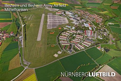 illesheim und illesheim army airfield luftaufnahme