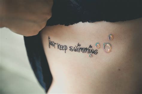 Meaningful Just Keep Swimming Tattoo