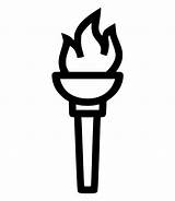 Torch Olympic Clipart Drawing Light Transparent Tiki Style Old Fire Flame Clipartmag Game Games Sports Kindpng sketch template