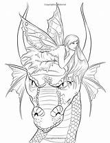 Coloring Pages Fantasy Fairy Dragon sketch template
