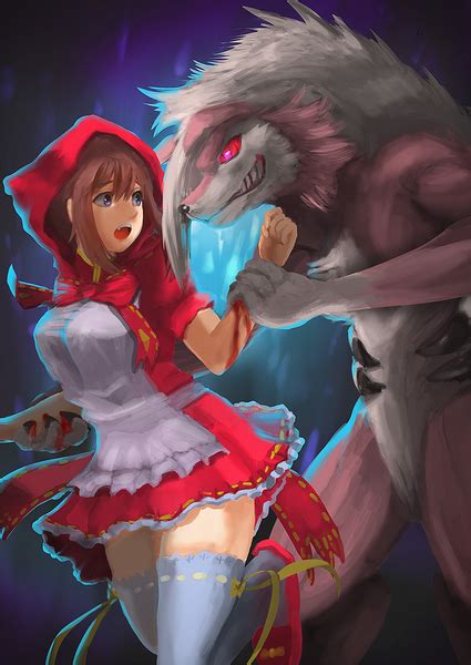 little red riding hood and lycanroc pokémon sun and moon