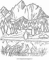 Montagna Montagne Paesaggi Misti Colorare Disegni sketch template