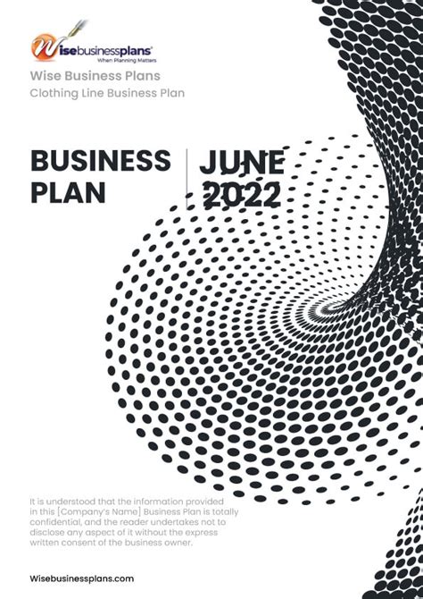 write  business plan cover page examples