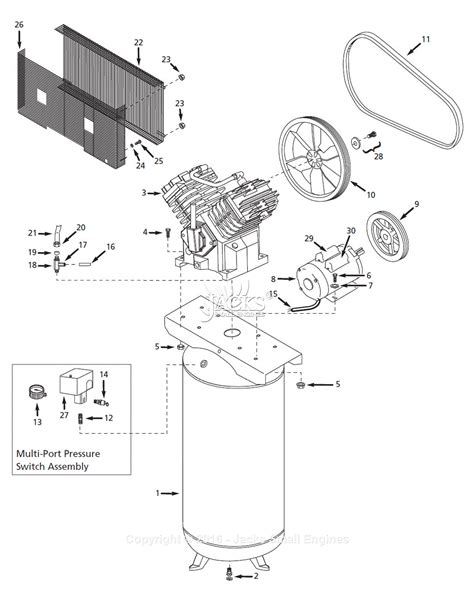 campbell hausfeld mea parts diagram  air compressor parts