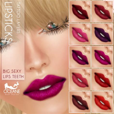 second life marketplace oceane fat pack big sexy lips with teeth 10 layers