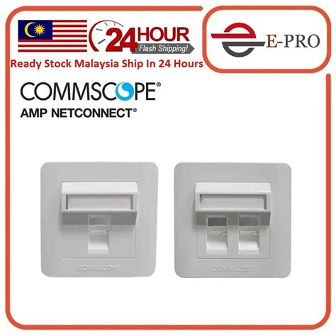 amp commscope catecat port  ports faceplate degree angle type data wall socket outlet face