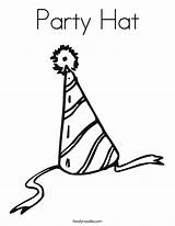 Coloring Party Birthday Hat Pages Lets Wish Make Blue Printable Let Hats Template Print Colouring Color Twistynoodle Cursive Outline Built sketch template