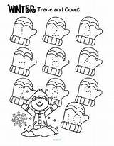 Winter Trace Count Numbers Preschool Worksheets Activities Theme Kidsparkz Christmas Teacherspayteachers Choose Board Prek Subject sketch template