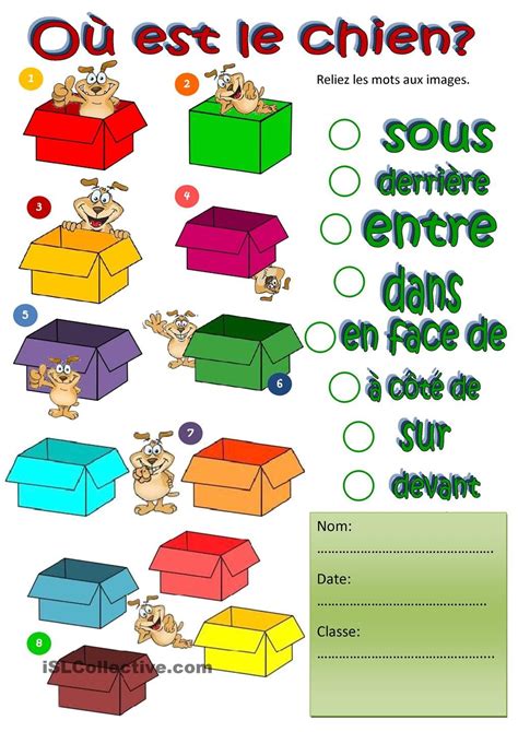 prepositions teaching french learn french french education