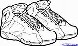 Coloring Pages Shoes Dc Shoe Tennis Kids Popular sketch template