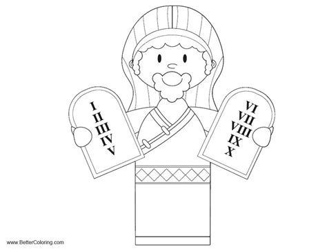 ten commandments tablets coloring pages  printable coloring pages