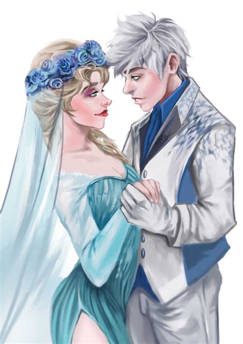 jack frost and queen elsa elsa and jack frost photo