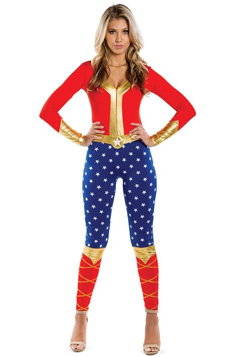 Superhero Wonder Lady Costume Home Halloween Costumes Patriotic