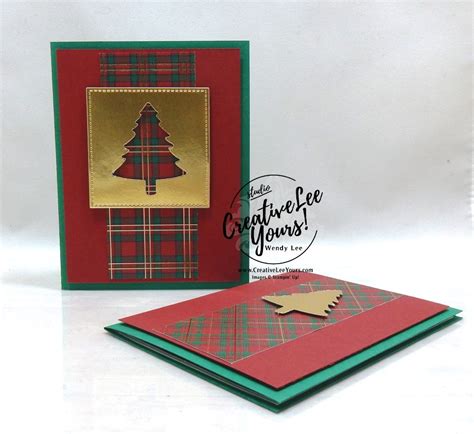 fast easy holiday cardby wendy lee tutorial perfectly plaid