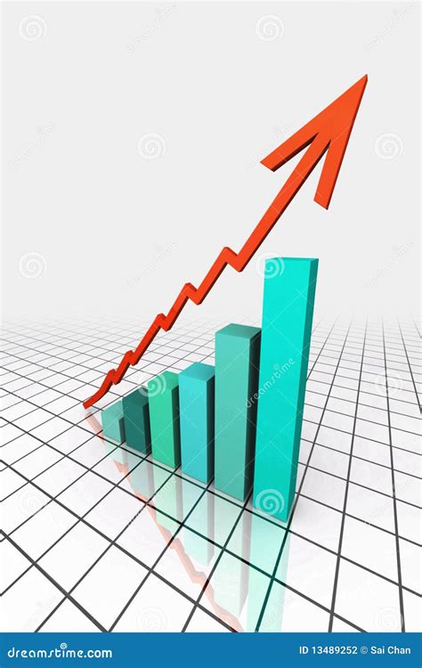 render business graph    arrow stock photography image