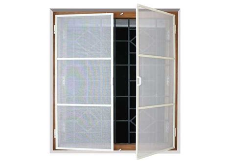 open window  white mesh coverings       front   white background