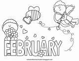 Febrero Coloringonly Homeschooling Vorlagen Monate Ausmalbilder sketch template