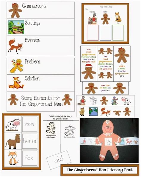 gingerbread man characters  printables  gingerbread man outlines