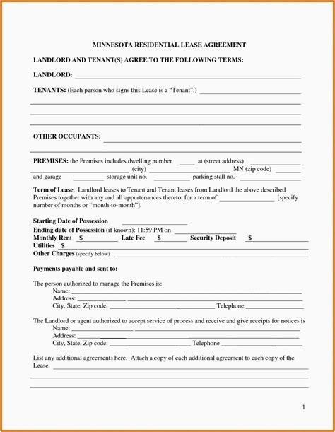 printable auto lease agreement form printable forms