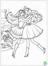 Coloring Pages Barbie Dance Princesses Comments Dancing sketch template