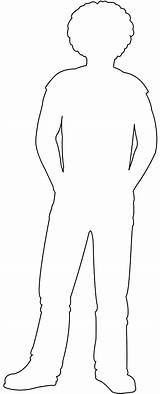 Man Silhouette Outline Coloring Pages Silhouettes Drawing sketch template