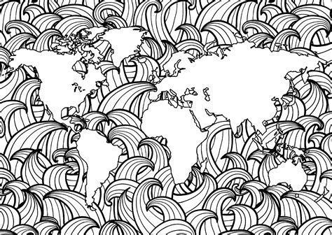 simple earth coloring page