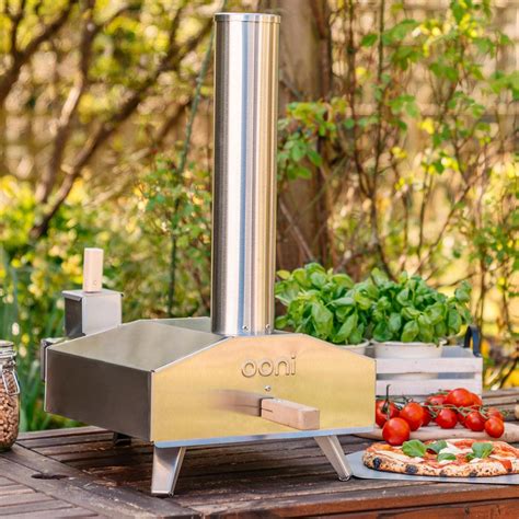 Ooni 3 Portable Outdoor Wood Fired Pellet Pizza Oven Stainless Steel