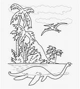 Elasmosaurus Dinosaurus Mewarnai Pngwing W7 Clipartkey Kartun sketch template