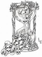 Hourglass Tattoo Broken Sketch Drawing Skull Designs Template Drawings Glass Coloring Pages Tattoos Deviantart Paintingvalley Skulls Sketches sketch template