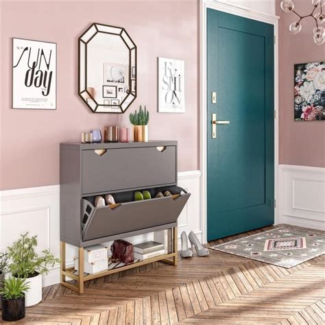 shop cosmoliving  cosmopolitan brielle entryway shoe storage cabinet