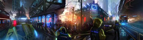 City Cyberpunk Dual Monitor Wallpaper ~ Wallpaper Cave