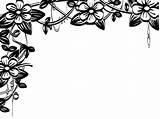 Border Clipart Flower Flowers Cliparts Clip Library sketch template