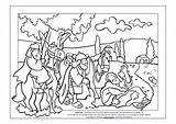 Coloring Damascus Road Acts Apostles sketch template