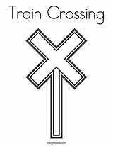 Crossing Railroad Coloring Train Pages Signs Traffic Signals Party Template Printable Sign Blank Printables Book Outline Print Light Stop Car sketch template
