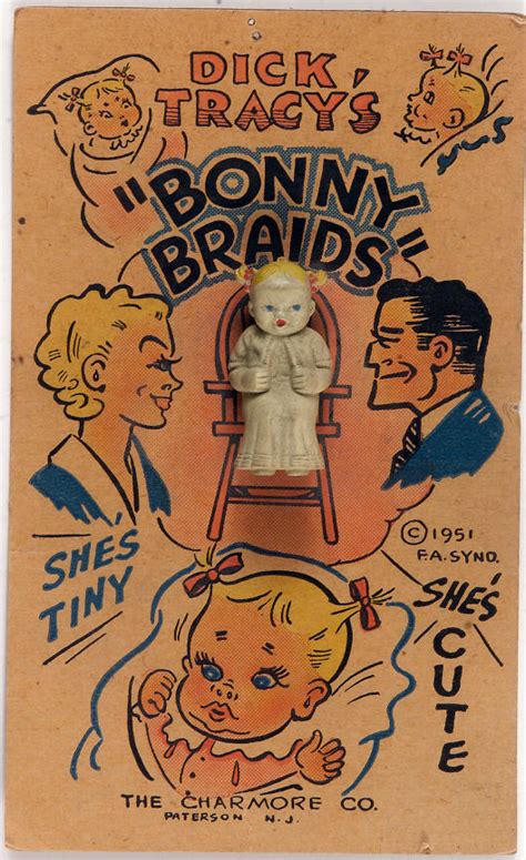 Hakes Dick Tracys Bonnie Braids On Original Card