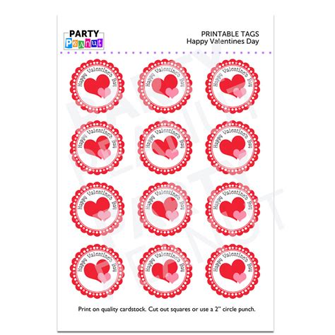valentines day tags printable valentine favor tags party peanut