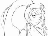 Akali Lineart Coloring sketch template