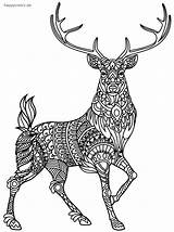 Mandala Coloring Animals Deer Animal Pages Printable Sheets sketch template