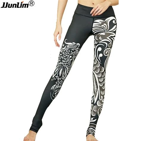 2017 new design women sexy yoga pants printed sport pants fitness gym