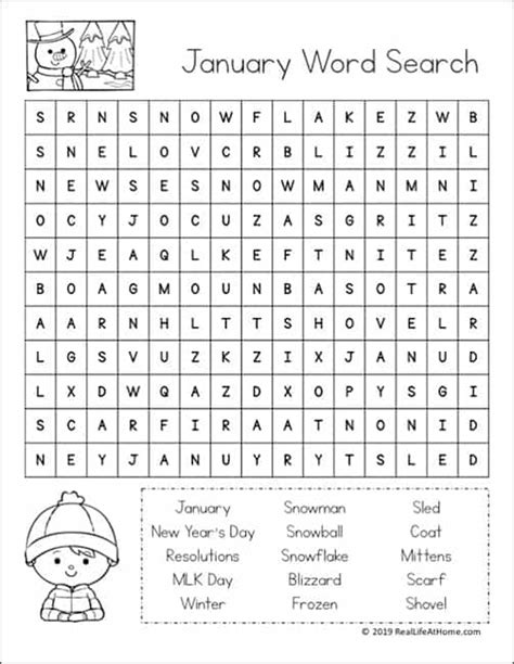 january word search printable printable word searches
