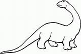 Coloring Dinosaur Pages Neck Long Printable sketch template