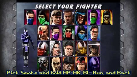Ultimate Mortal Kombat 3 Secret Characters Youtube
