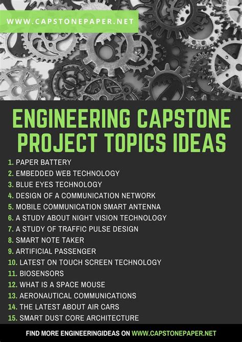 interesting engineering capstone project topics ideas find