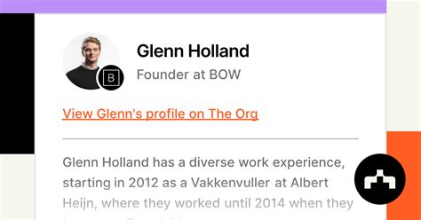 Glenn Holland Founder At Bow The Org