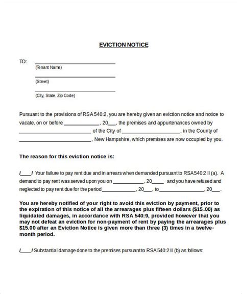 printable eviction notice   wordpdf document