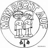 Gleichheit Recht Kinderrechte Mandalas Mandala Kidsweb sketch template