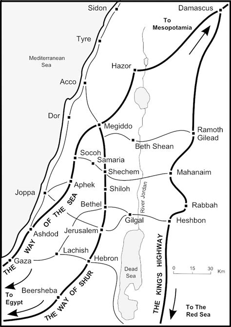 The Bible Journey Routes Across Palestine