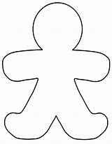 Outline Person Cartoon Clipart Printable Body Human Drawing Clip Template Coloring Animated Man Cliparts Kids Children Gingerbread Outlines Library Boy sketch template
