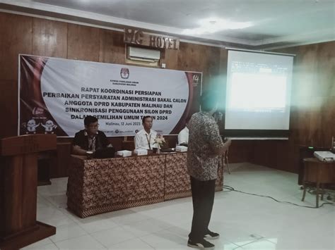 kpu malinau koordinasi perbaikan persyaratan administrasi calon dprd