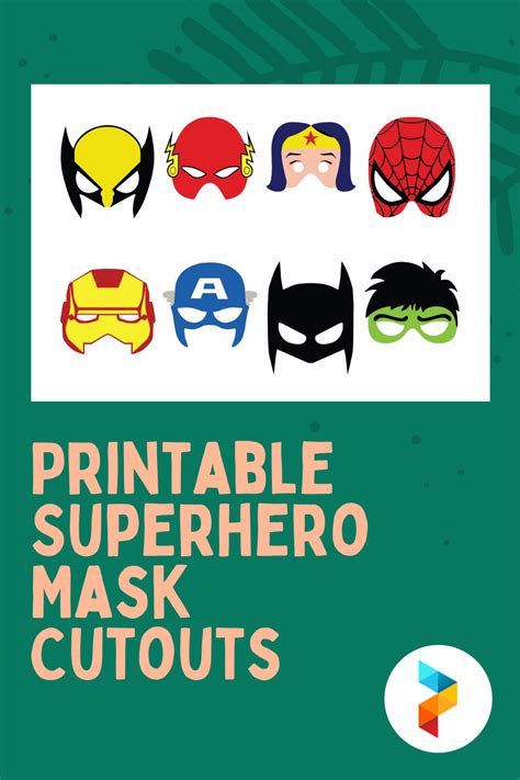 printable superhero mask cutouts     printablee
